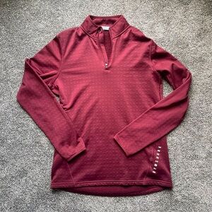 Burgundy Quarter-Zip Pullover